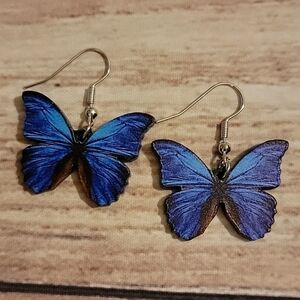 Blue Butterfly 🦋 Earrings